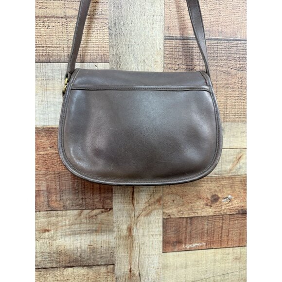 Vintage Coach 9954 Prairie Bag in Brown Leather Crossbody Purse - Picture 13 of 16